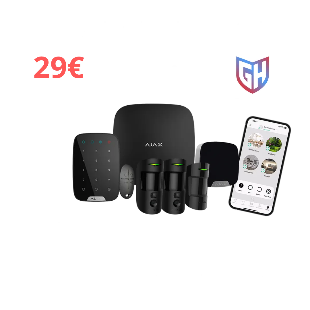 Cartel de tarifa del kit de alarma