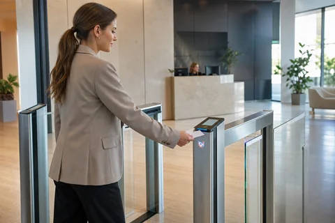 Control de accesos instalado en oficinas