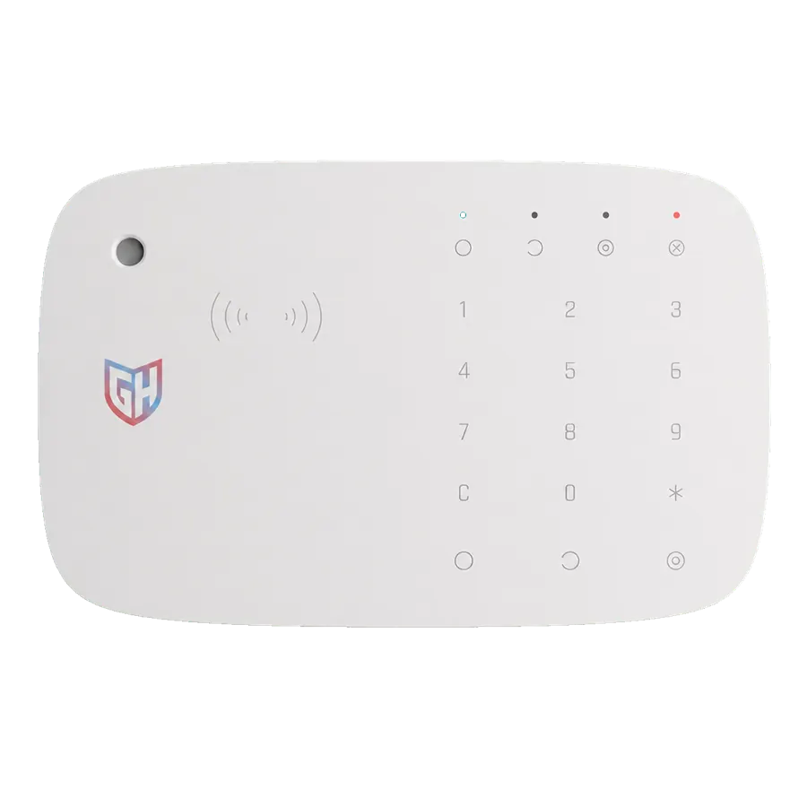 Teclado táctil de alarma con identificación mediante tarjeta o llavero